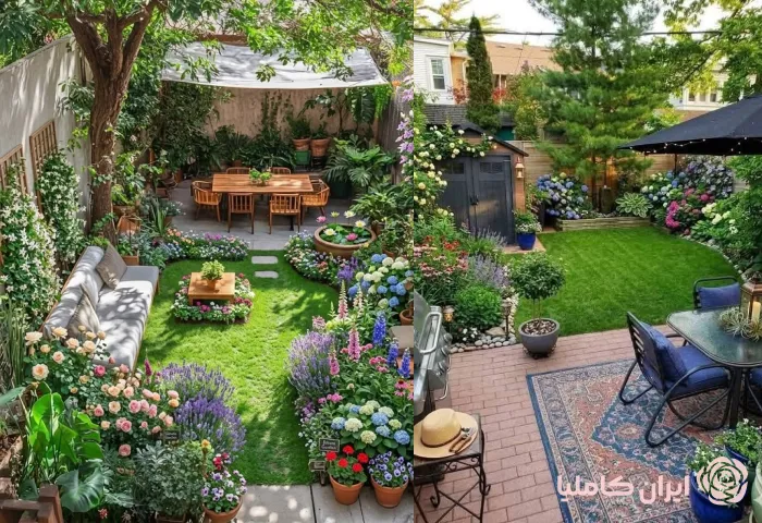 طراحی حیاط ویلایی کوچک
